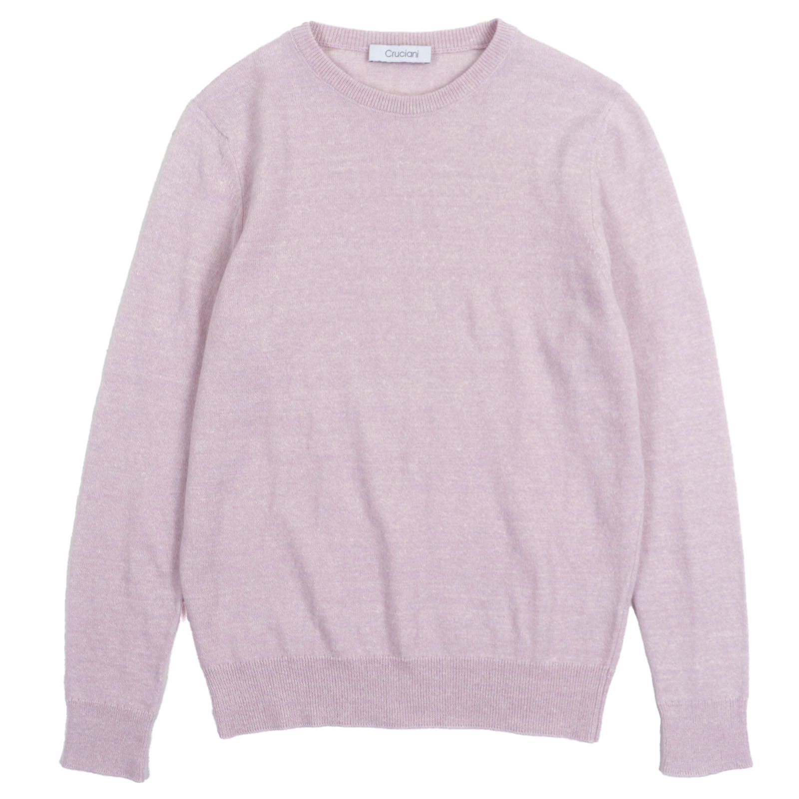 極美品▽CRUCIANI クルチアーニ JU3180 リネン ウール カシミヤ クルー