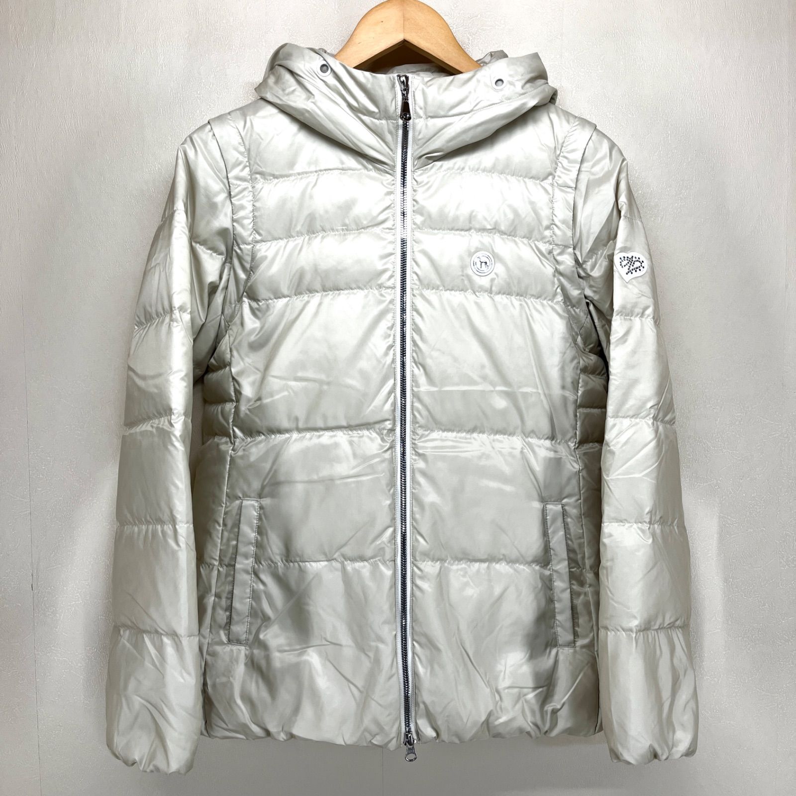 レディース】アダバット 2wy ダウンジャンパーベスト(オフホワイト/S