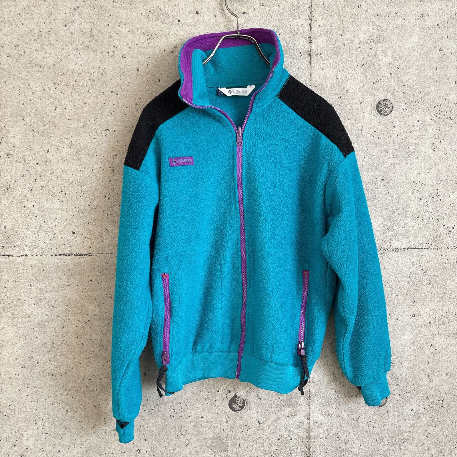 USED】US 古着 コロンビア Columbia 80-90S USA製 三角タグ フリース 
