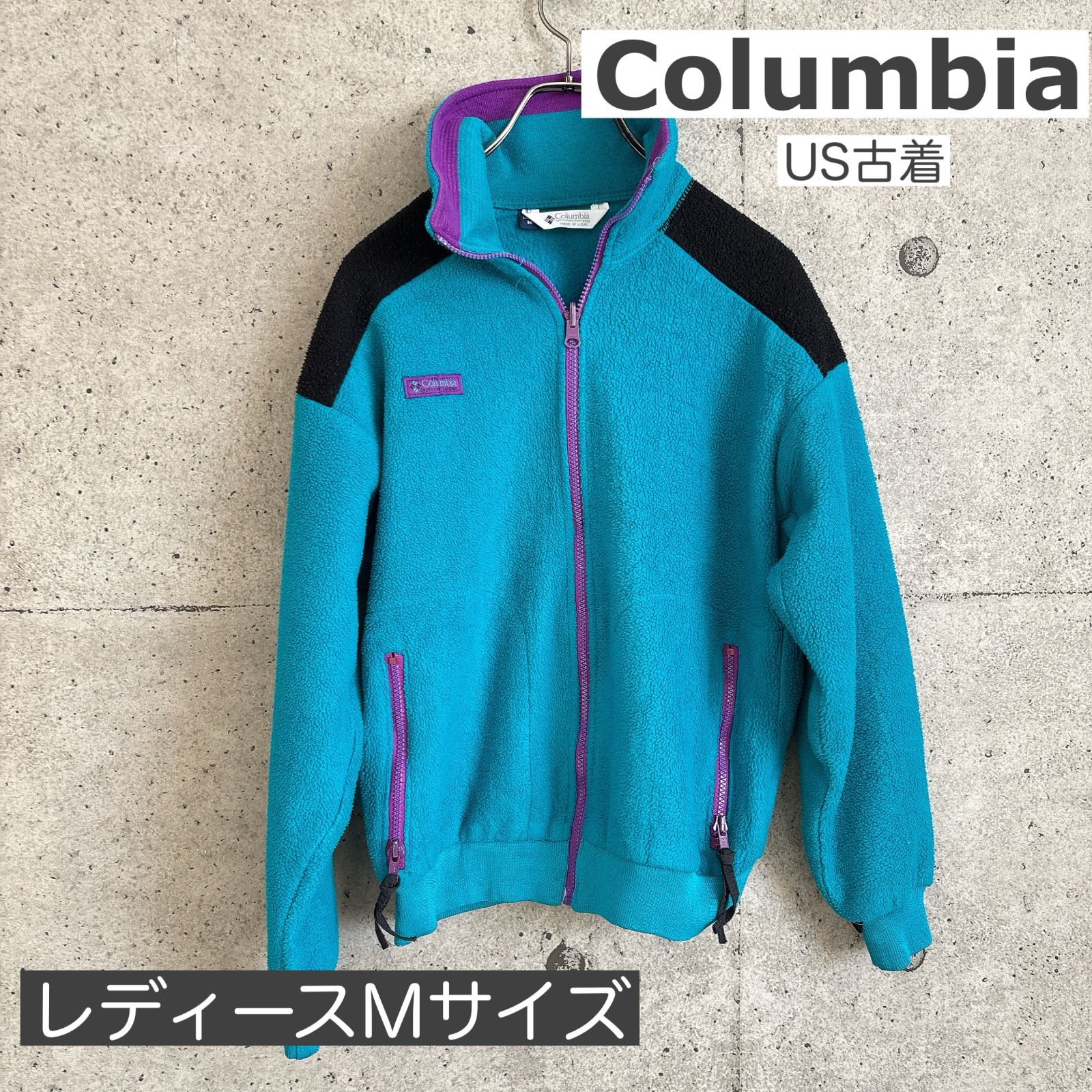 USED】US 古着 コロンビア Columbia 80-90S USA製 三角タグ フリース 