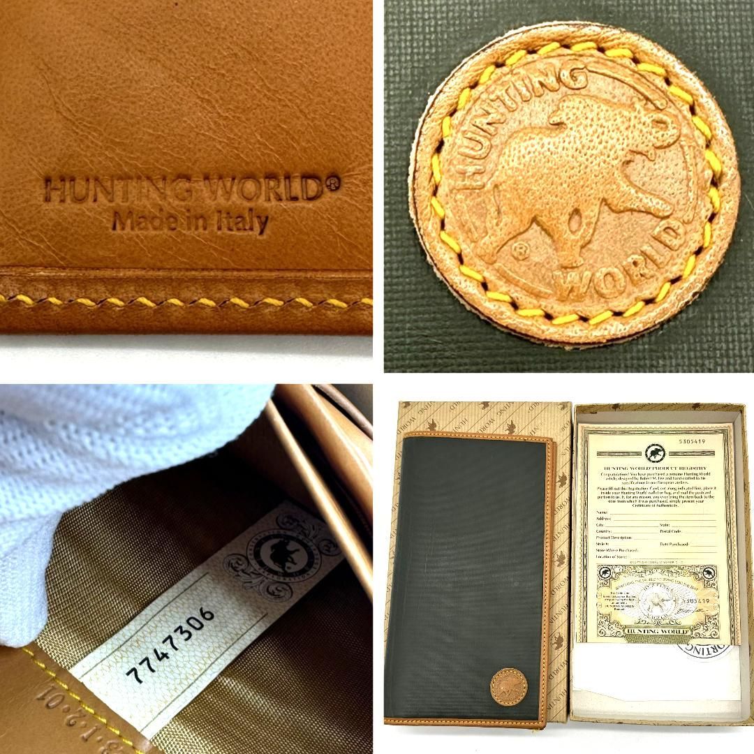 ハンティングワールド HUNTING WORLD 長財布 バチュークロス レザー