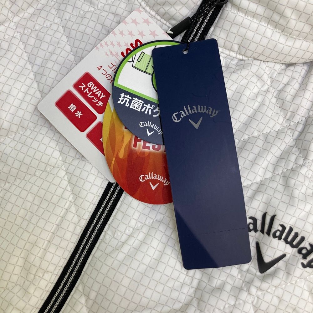 サイズ：3L CALLAWAY キャロウェイ 中綿ベスト ホワイト系