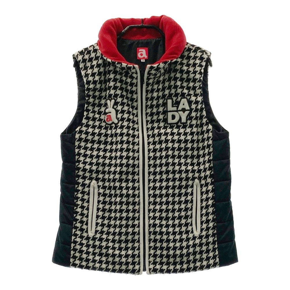 サイズ：38 ARCHIVIO アルチビオ ニット切替 中綿 ジップベスト 千鳥格