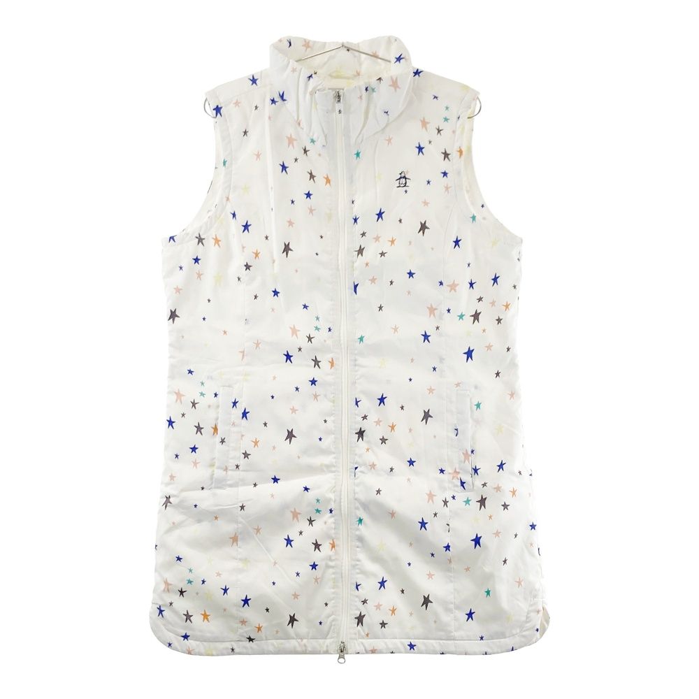 【LLサイズ】Munsingwear 中綿ワンピース　白 サイズ：3L MUNSING WEAR マンシングウェア 中綿 ワンピース 星総柄