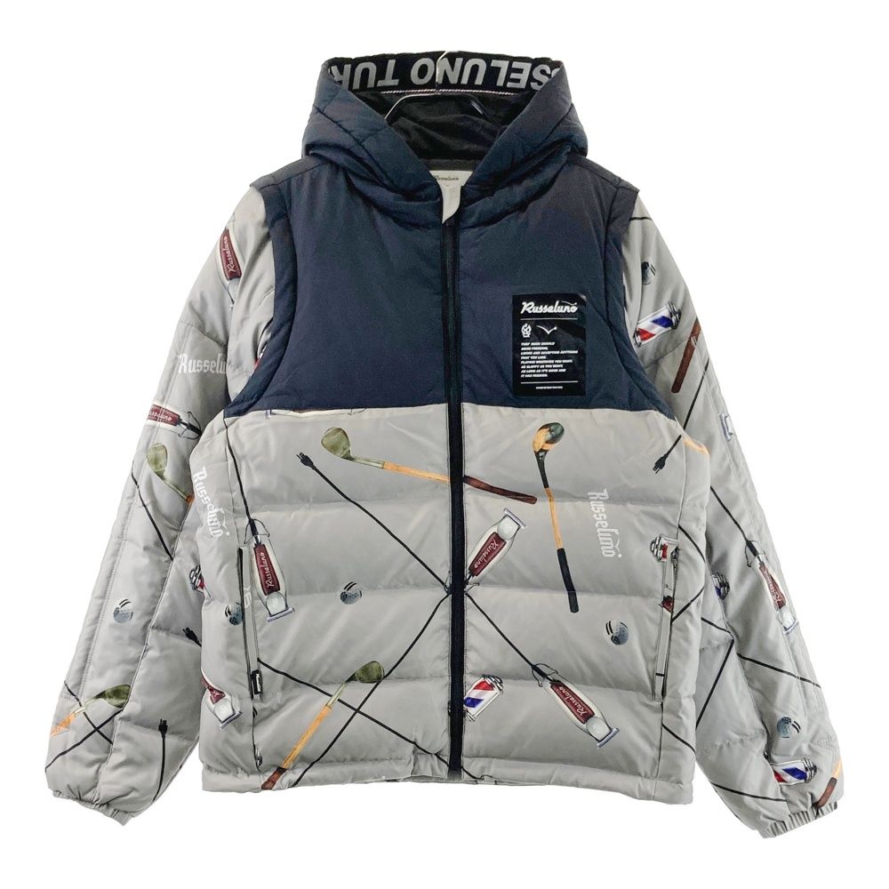 激レア★ ラッセルノ ダウンジャケット ゴルフウェア サイズ：4 RUSSELUNO ラッセルノ 2WAY ダウンジャケット ルチャ 総柄