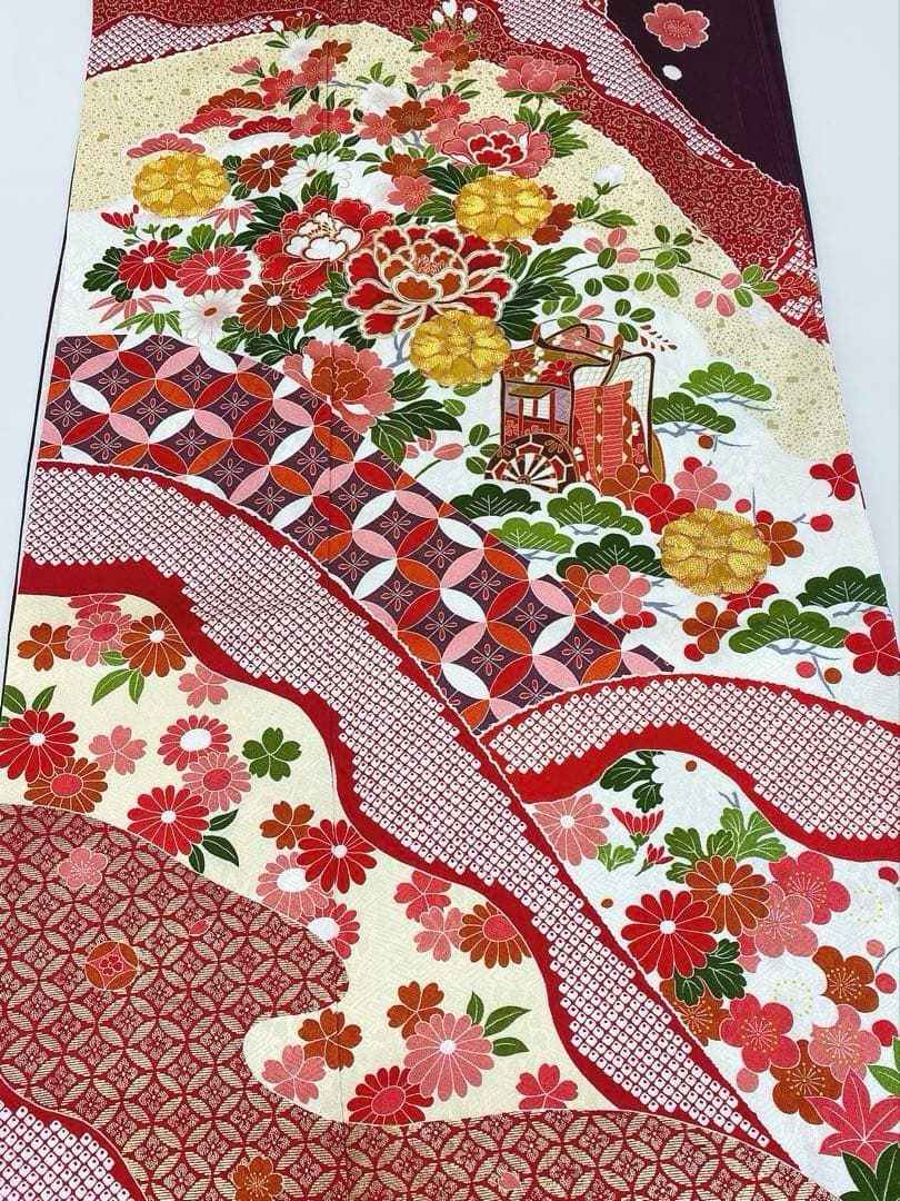 振袖 金駒 金彩 紋意匠 身丈161cm 撥水加工済 MO3304 - メルカリ