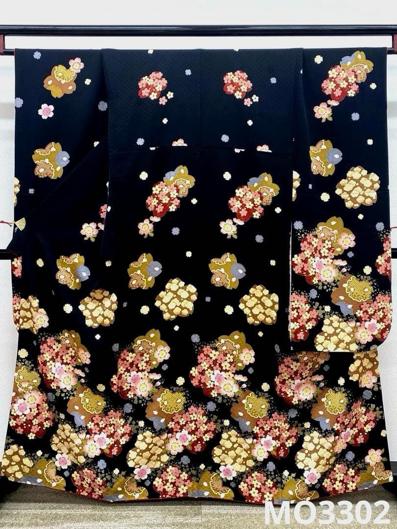振袖 金彩 柄八掛 桜 身丈158cm MO3302 - メルカリ