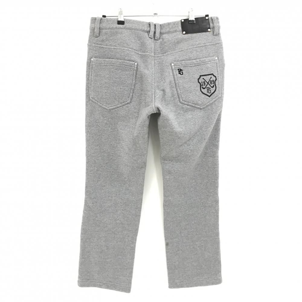 美品】パーリーゲイツ スウェットパンツ グレー 裏起毛 ロゴ黒 メンズ