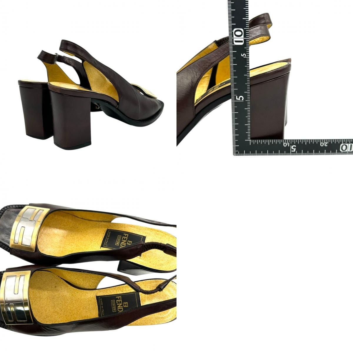 フェンディ FENDI サンダル ミュール ズッカ FFロゴ バックストラップ