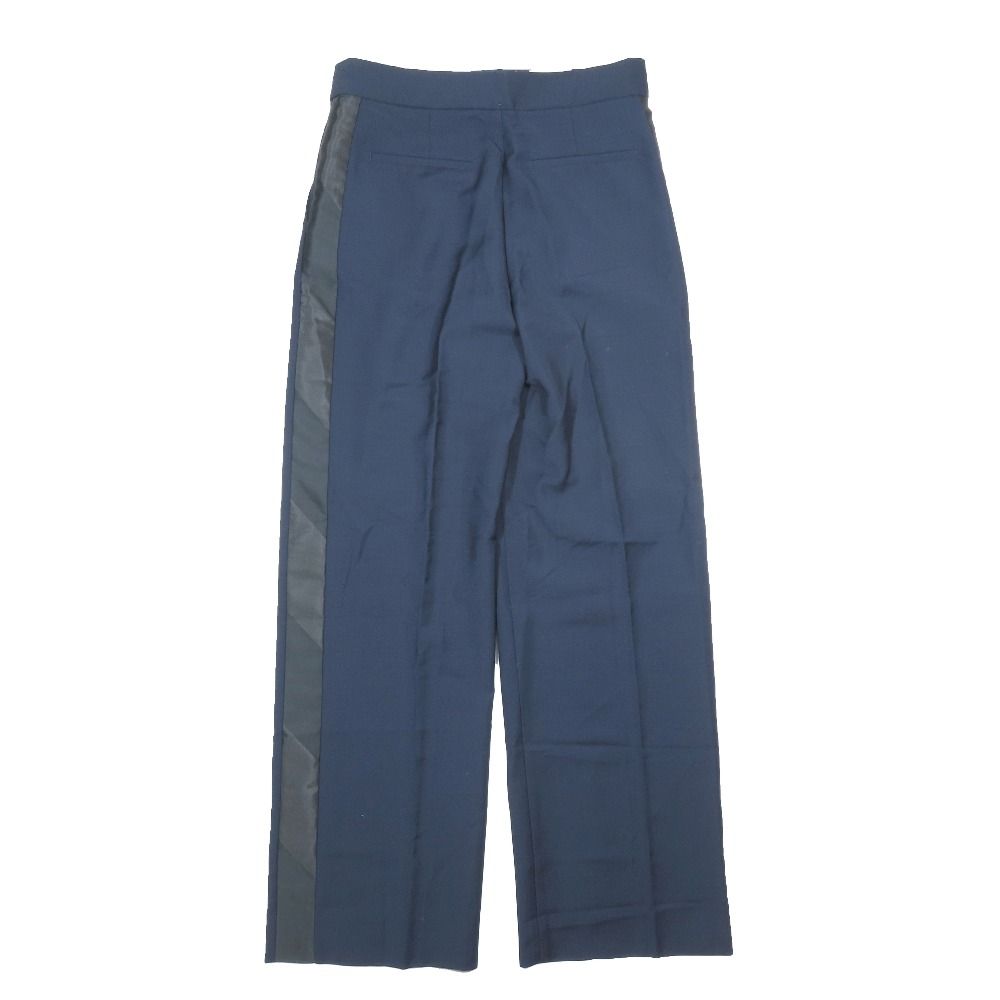 未使用 BURBERRY バーバリー モヘア ウール ワイドレッグパンツ