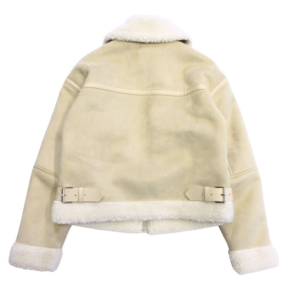 美品 ZARA ザラ ムートン調 フェイクレザー フライト ジャケット