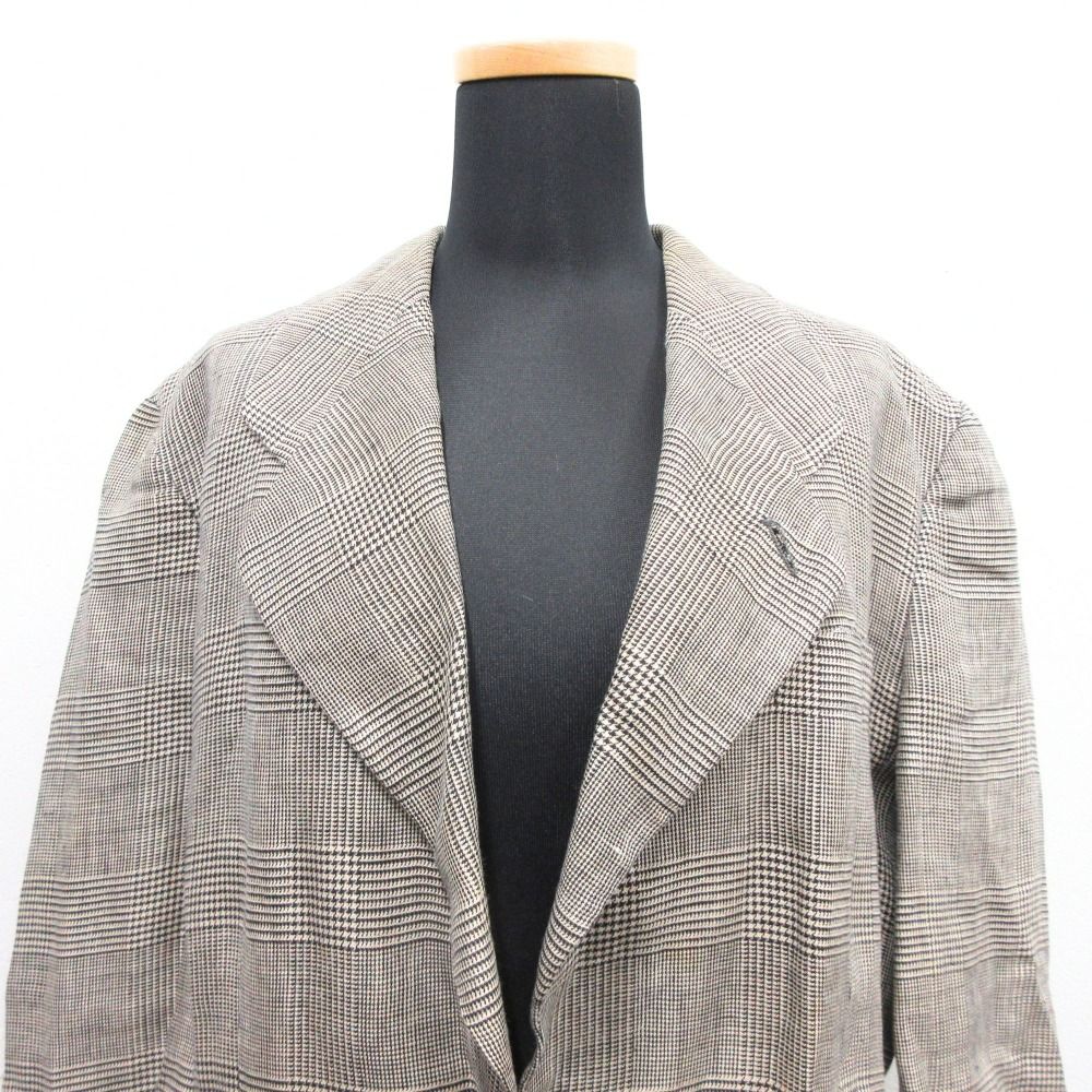 美品　ジョルジオ アルマーニ　ジャケット　グレンチェック柄　総柄　40 良品 GIORGIO ARMANI ジョルジオアルマーニ チェック柄 1B テーラード