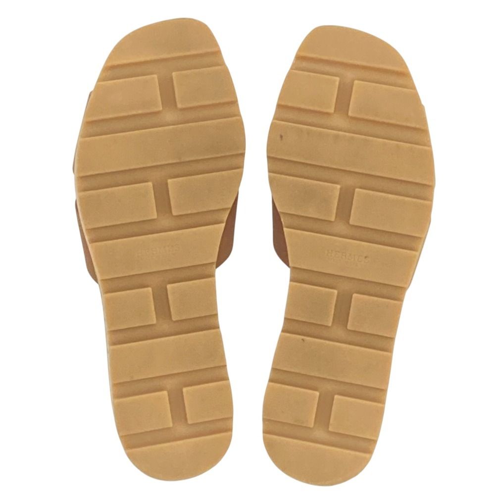 美品 HERMES エルメス エズ30 コルク プラットフォーム サンダル 35