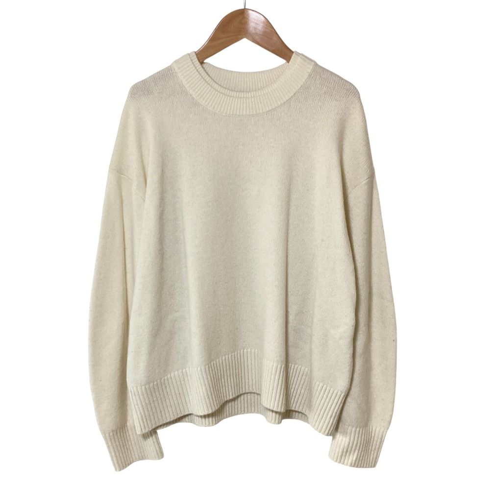 美品✨24awノーブルNOBLEスーパー160ダブルリブクルーニットゆったり