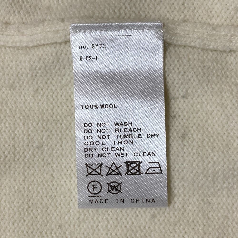 24AW NOBLE ノーブル Super160sダブルリブクルーニット ホワイト