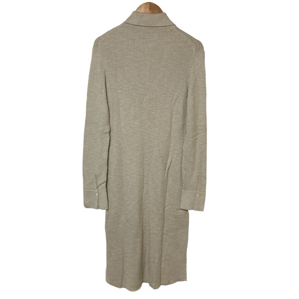 美品 Theory セオリー FINE SLUB RIB SHIRT DRESS リブニットシャツ  
