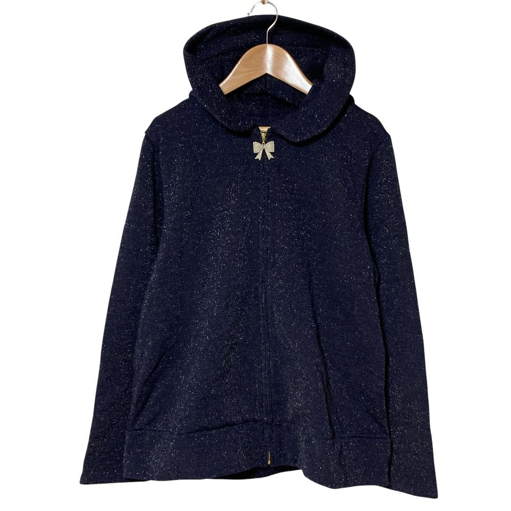 タグ付き新品　フランシュリッペ パーカー　ネイビー　FL5 美品 franche lippee フランシュリッペ ラメスウェットジップパーカー
