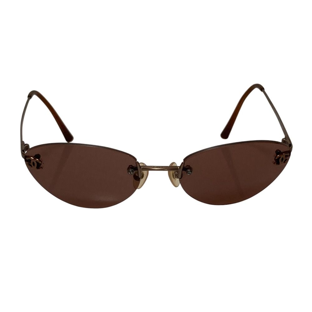 CHANEL リムレス　サングラス ブラック/ブラウン ユニセックス 良品 CHANEL シャネル リムレス サングラス 4003 ブロンズ レディース