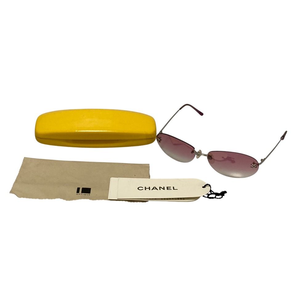 極美品 CHANEL シャネル サングラス リムレス 4013 美品 CHANEL シャネル リムレス サングラス 4013 パープル レディース