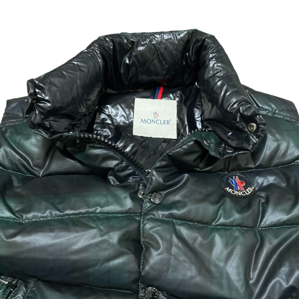 美品 MONCLER モンクレール CORBIER シャドーチェック ダウンベスト