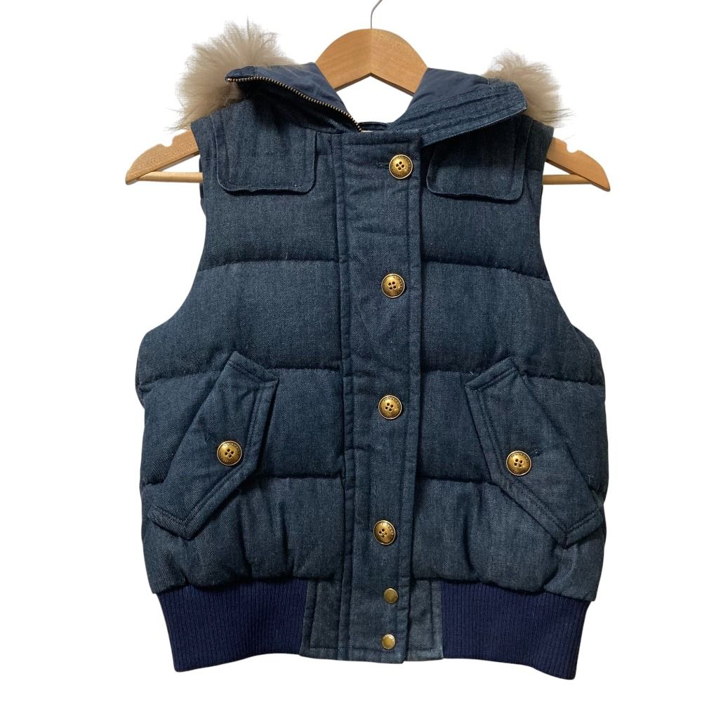 美品 BURBERRY BLUE LABEL バーバリーブルーレーベル ファーフード付き 