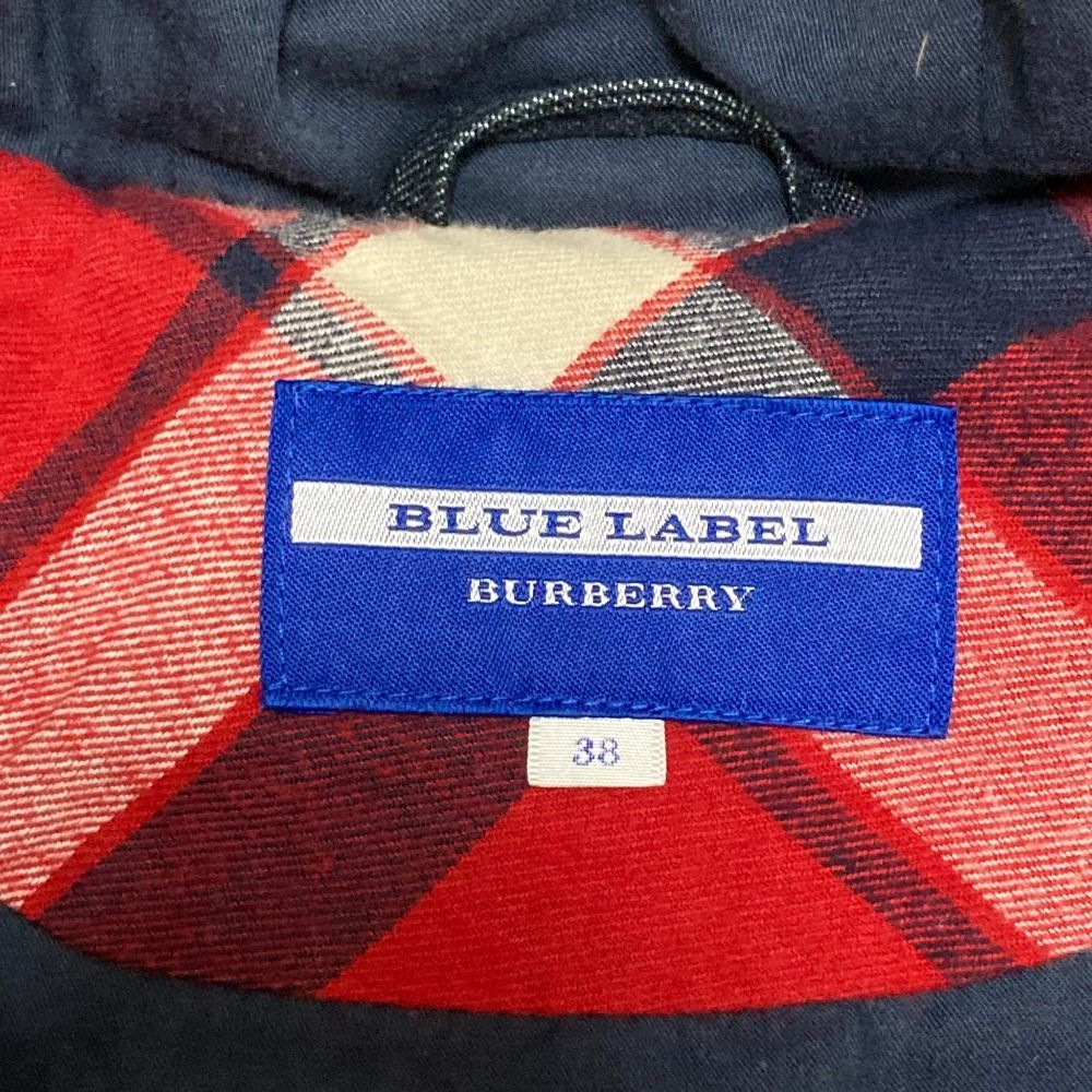 美品 BURBERRY BLUE LABEL バーバリーブルーレーベル ファーフード付き