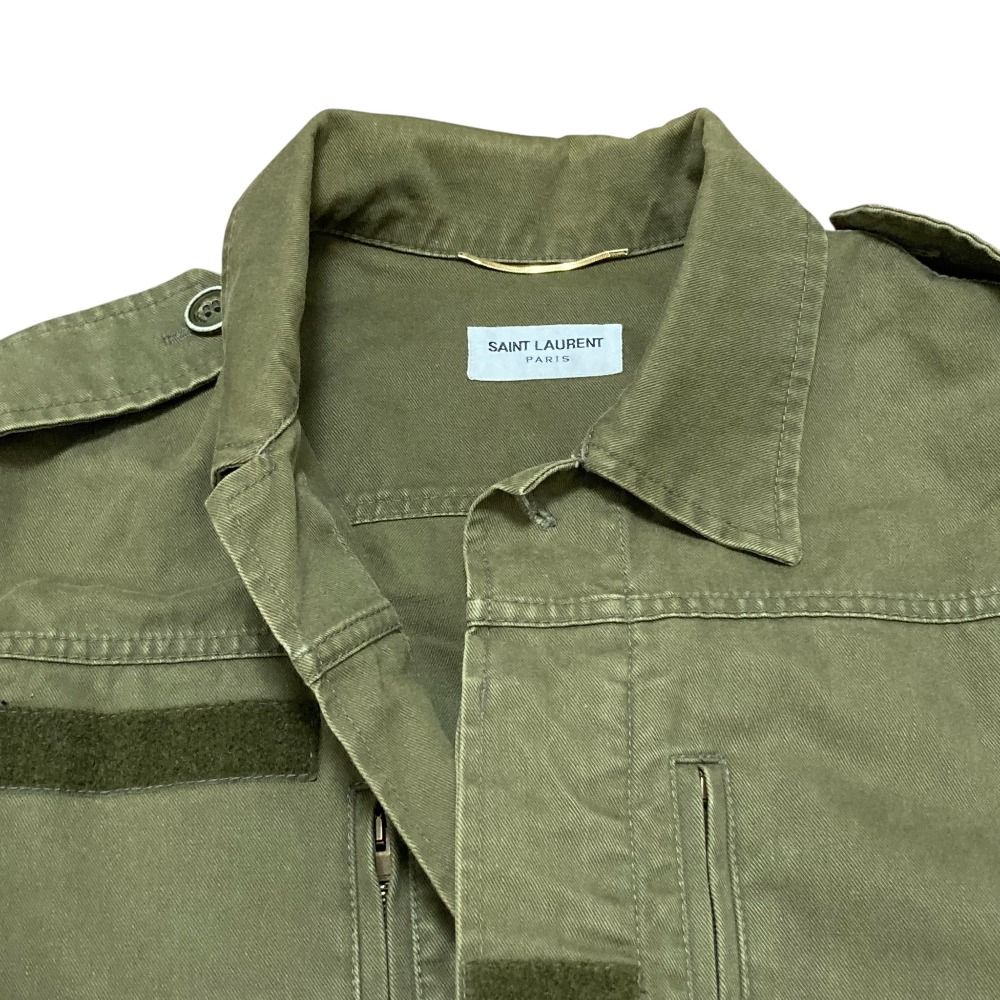 美品 SAINT LAURENT PARIS サンローランパリ ミリタリージャケット
