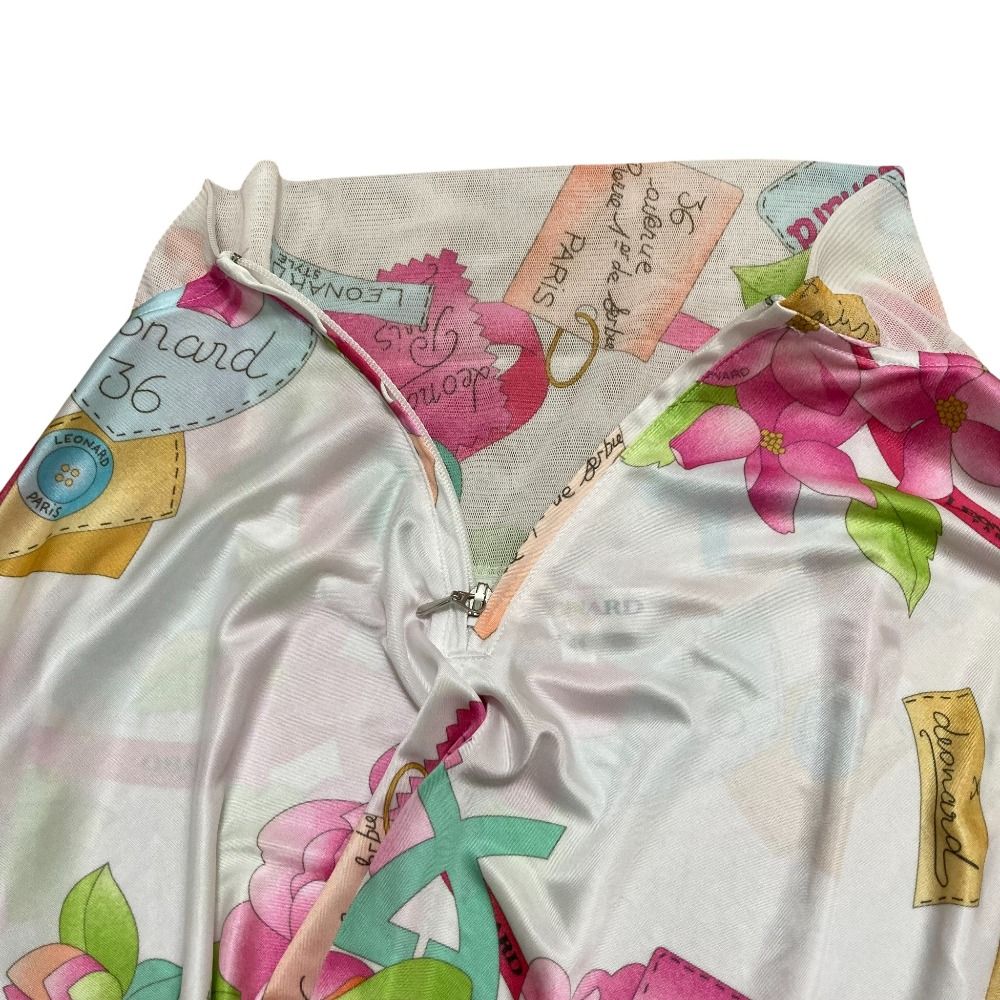 美品 LEONARD SPORT レオナールスポーツ フラワープリント ロング