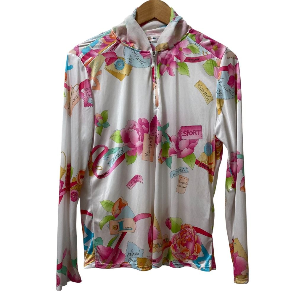 美品 LEONARD SPORT レオナールスポーツ フラワープリント ロング