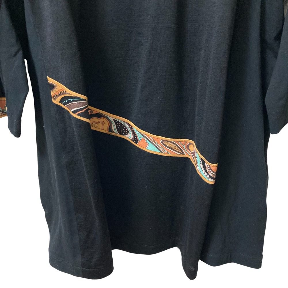 美品 LEONARD レオナール ペイズリー柄 ウール ニットチュニック