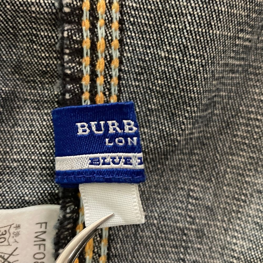 バーバリーブルーレーベル デニムホルターネックワンピース 36