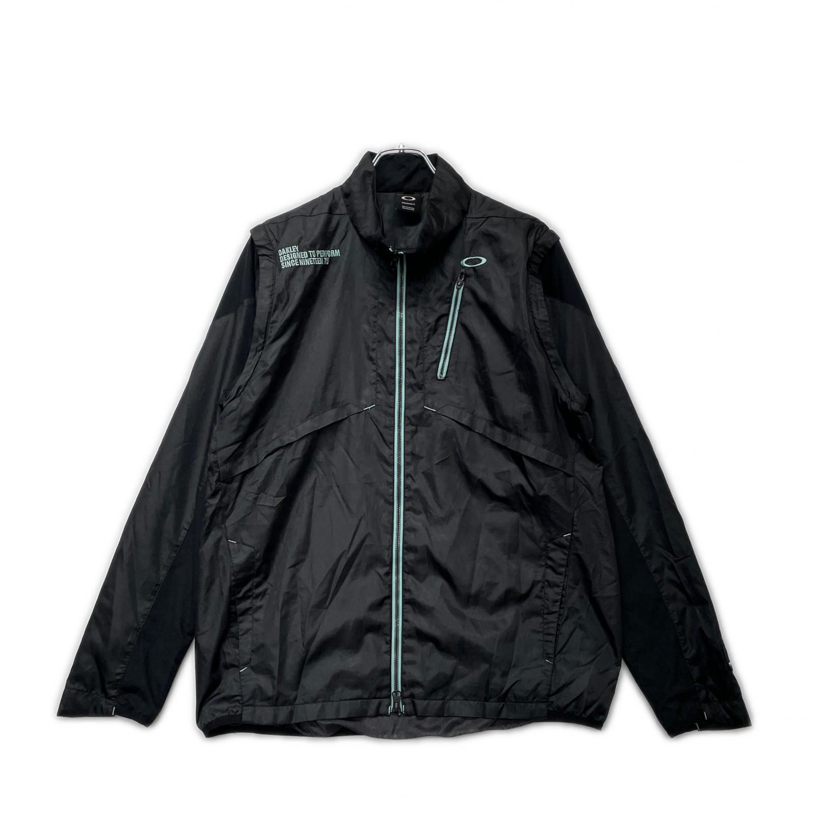 OAKLEY オークリー ジップジャケット XL 中古 メンズ オークリー OAKLEY フルジップアウター XL 黒 ブラック