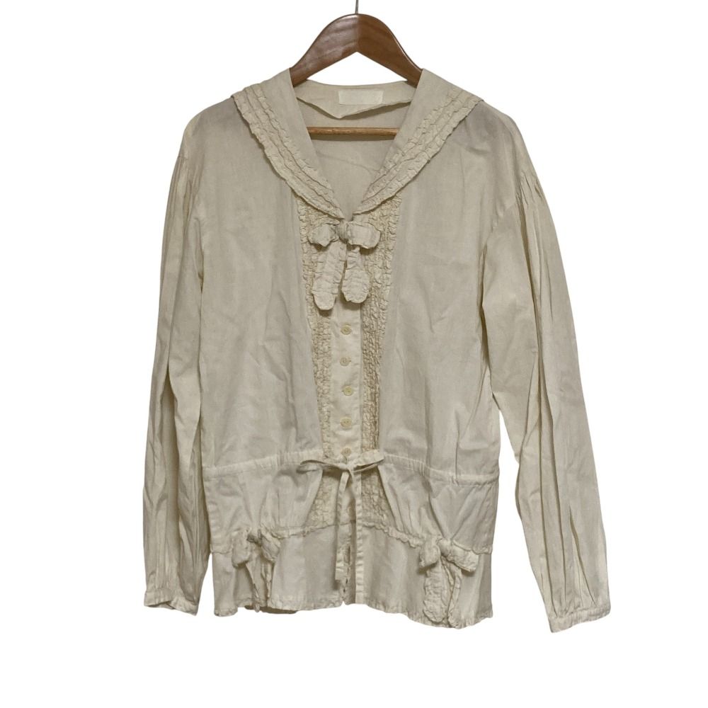 美品 PINK HOUSE ピンクハウス セーラーカラー ピコフリル リボン