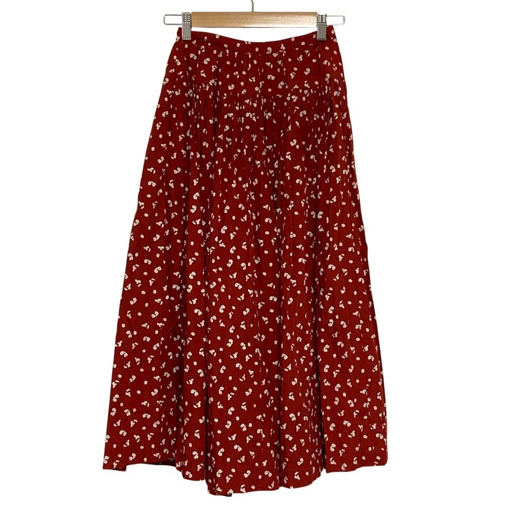 Pink House 赤 ロングスカート 美品 PINK HOUSE ピンクハウス フラワープリント リボン ロング