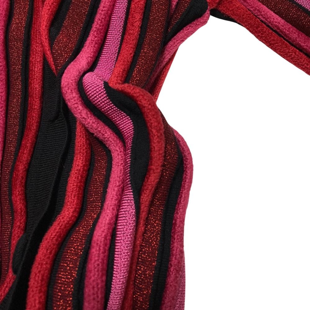 美品 EMPORIO ARMANI エンポリオアルマーニ ストライプ ニットコート  