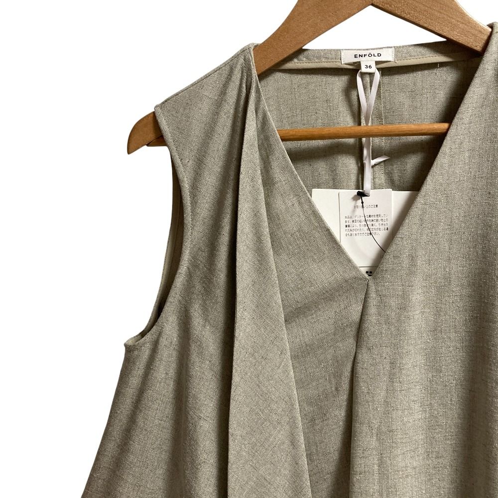 未使用 ENFOLD エンフォルド アシンメトリー ノースリーブ ワンピース