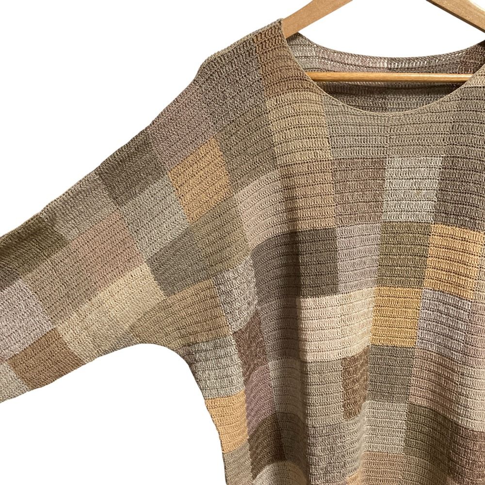 JURGEN LEHL ヨーガンレール モザイク柄 幾何学模様 ニットワンピース