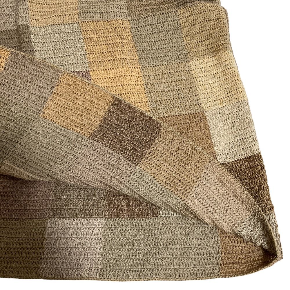 JURGEN LEHL ヨーガンレール モザイク柄 幾何学模様 ニットワンピース