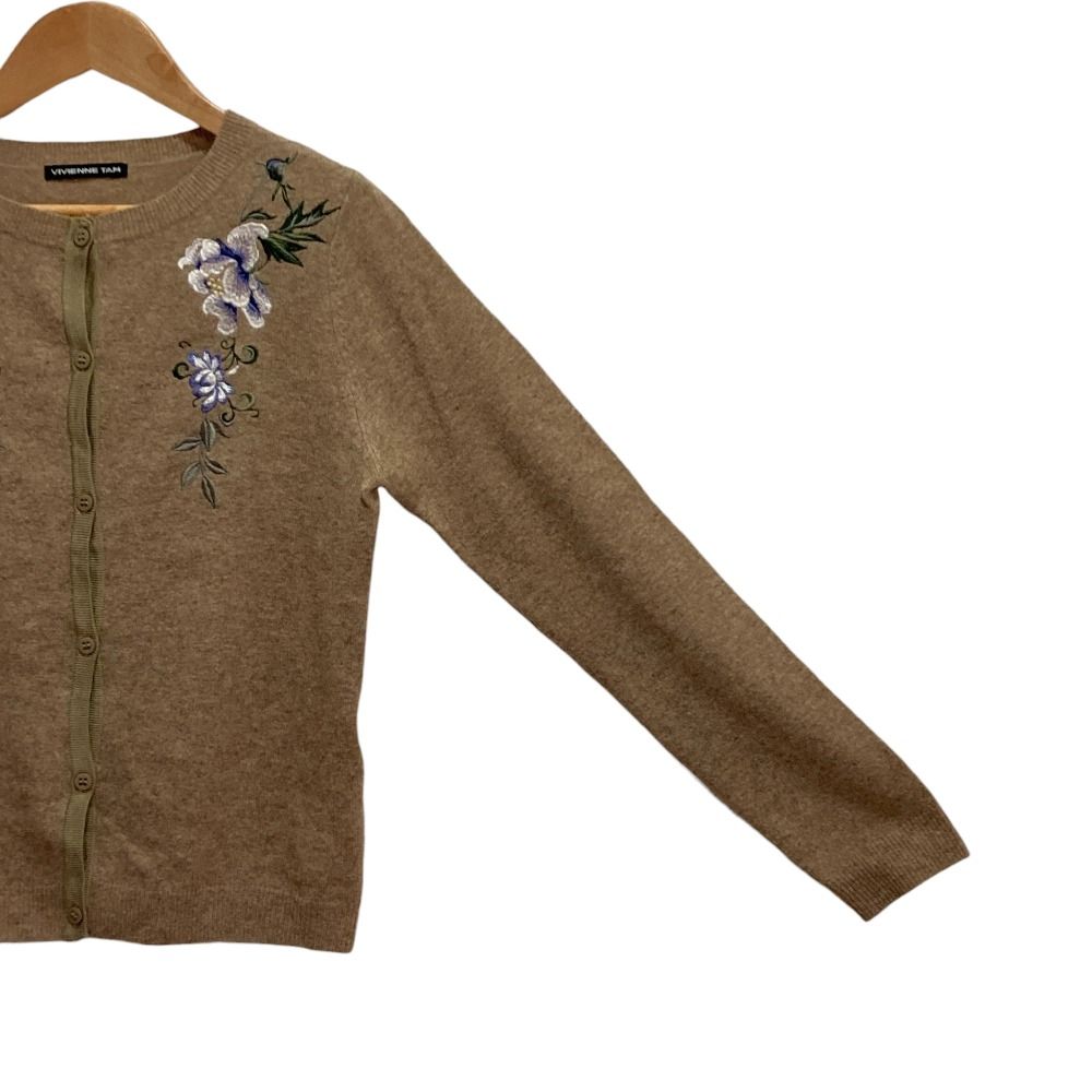美品 VIVIENNE TAM ヴィヴィアンタム フラワー刺繍 ニットカーディガン