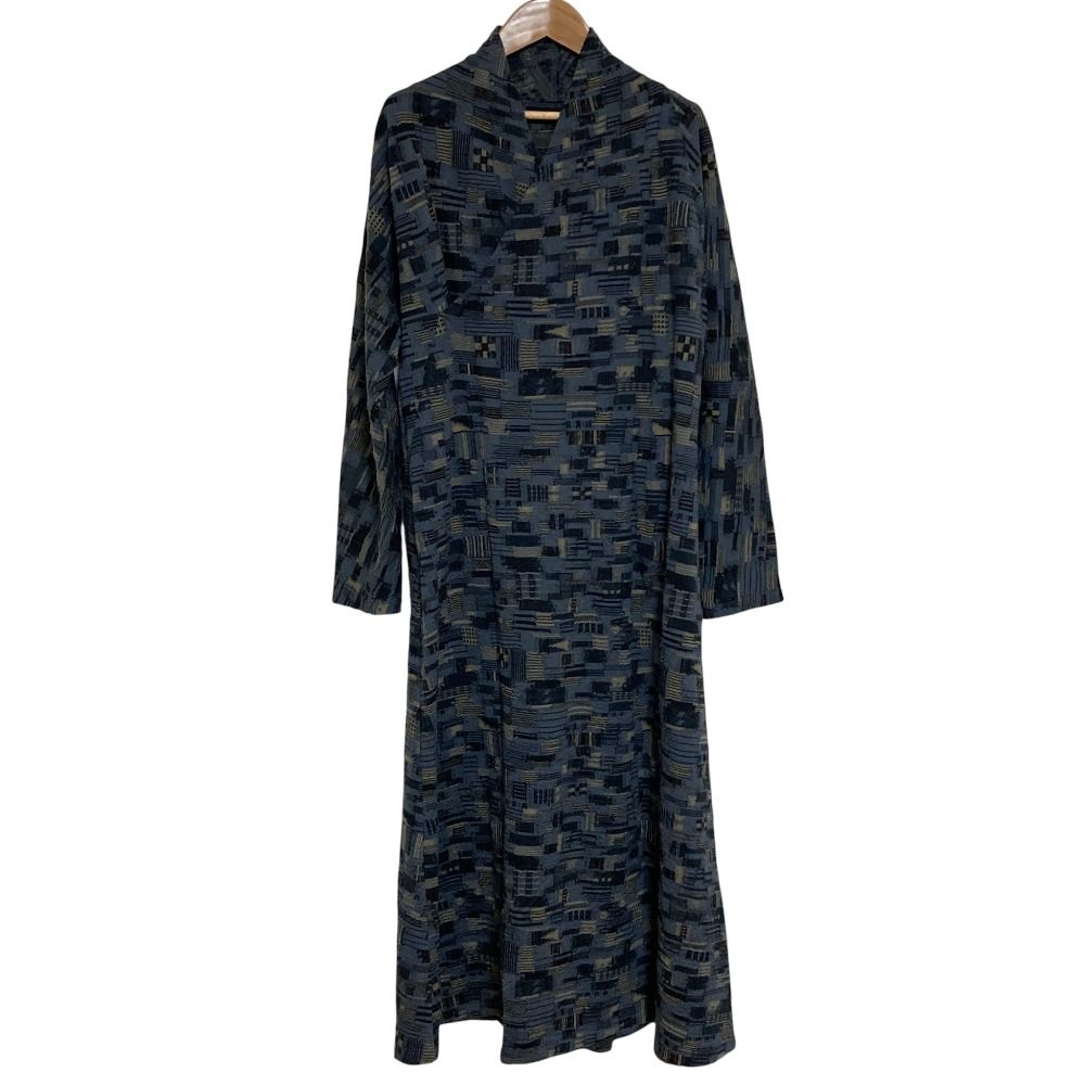 JURGEN LEHL ヨーガンレール モザイク柄 幾何学模様 ニットワンピース