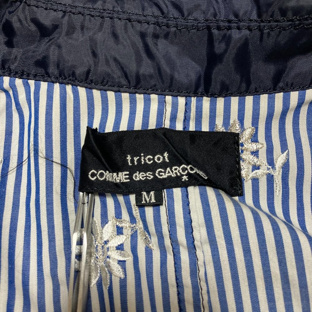 【美品】tricot COMME des GARCONS ジャケット ネイビー 美品 tricot COMME des GARCONS トリココムデギャルソン ポリエステル