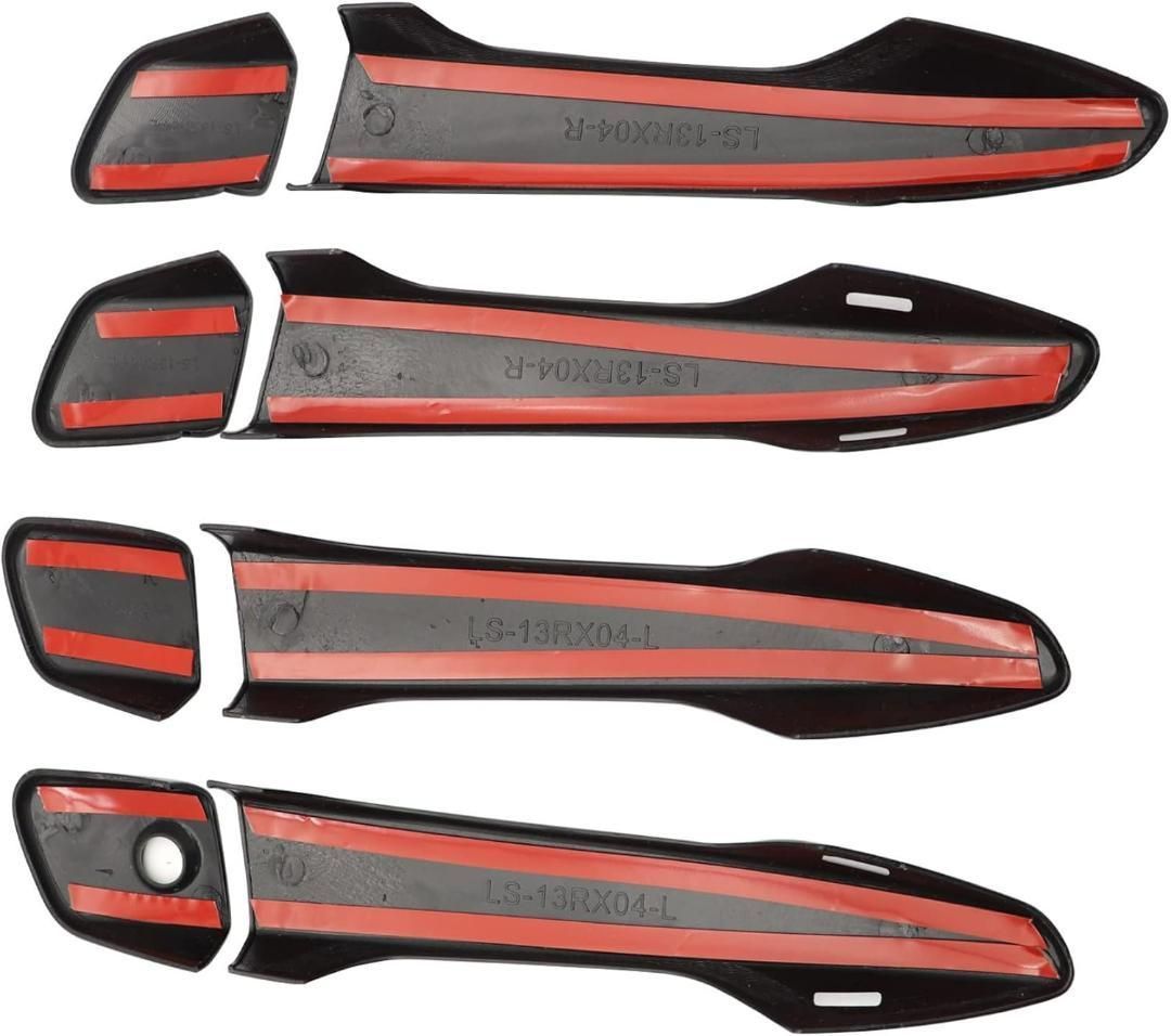 レクサスIS／GS／RX対応 ドアハンドルカバー ブラック 8点セット