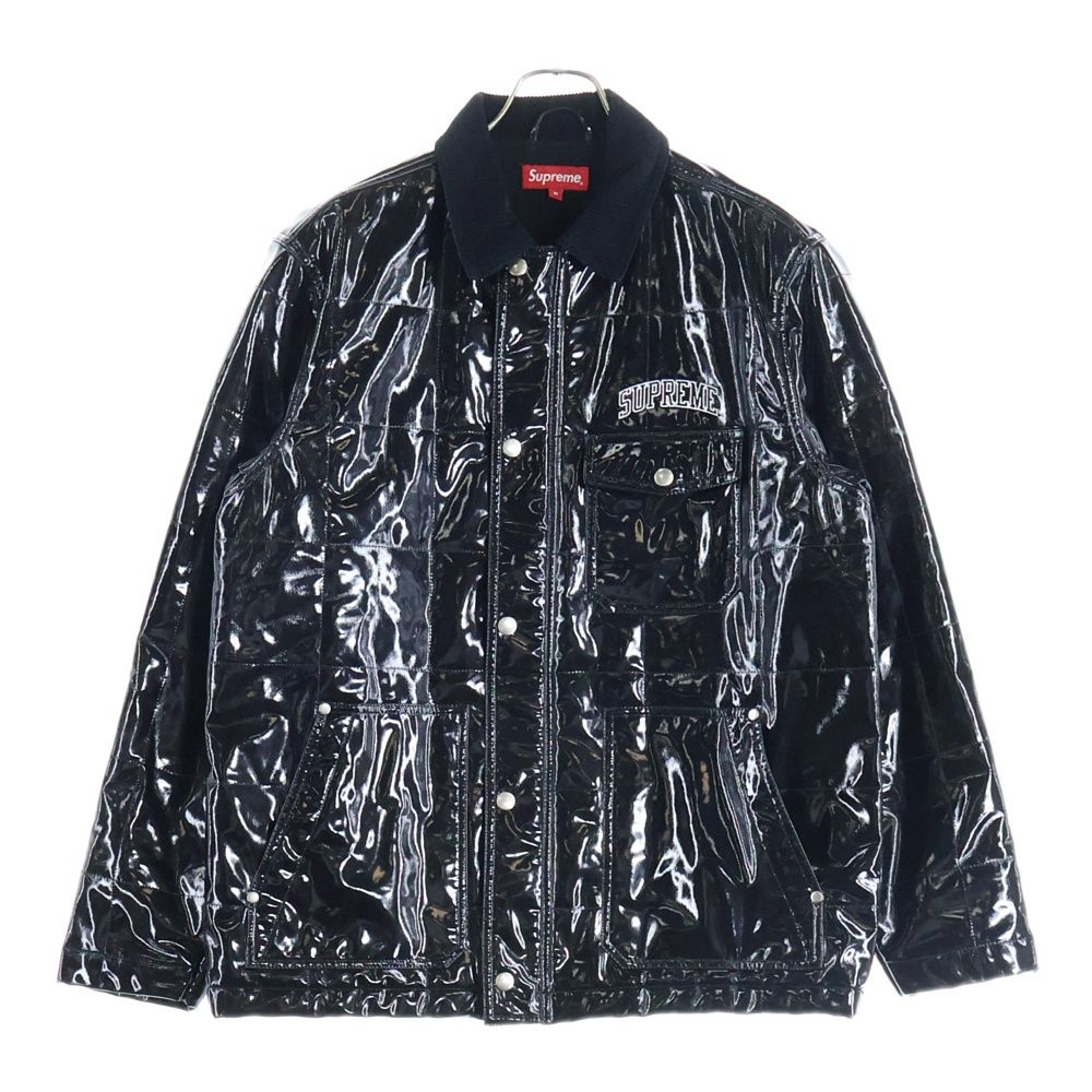 SUPREME (シュプリーム) 18SS Quilted Patent Vinyl Work Jacket