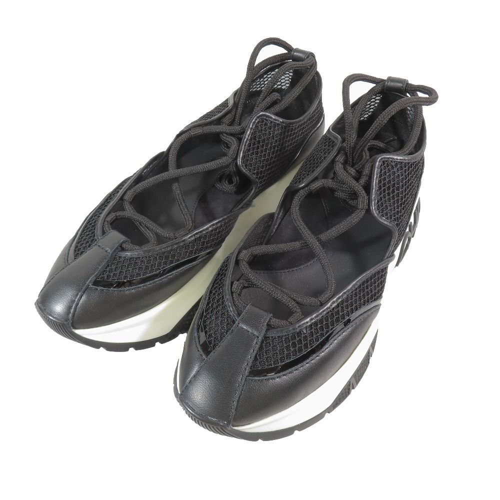 未使用 JIMMY CHOO ジミーチュウ ミシガン 編み上げ メッシュ レザー