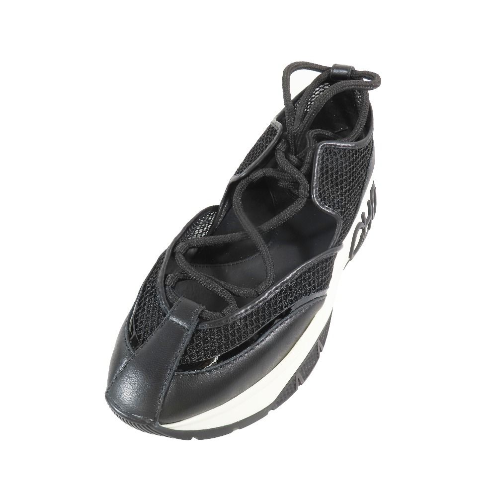 【未使用品級】JIMMY CHOO ジミーチュウ　レザー　メッシュスニーカー 未使用 JIMMY CHOO ジミーチュウ ミシガン 編み上げ メッシュ レザー