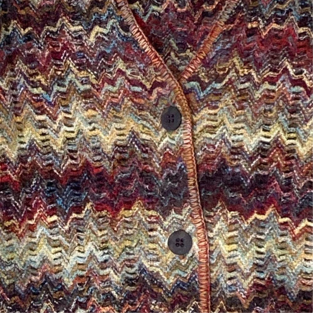 美品！ミッソーニ　高級ウール　カーディガン MISSONI】Made in Italy ziigzag knit cardigan（ミッソーニ