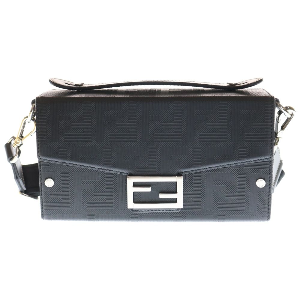 FENDI (フェンディ) FFストライプバゲット ソフトトランク 2WAY レザー