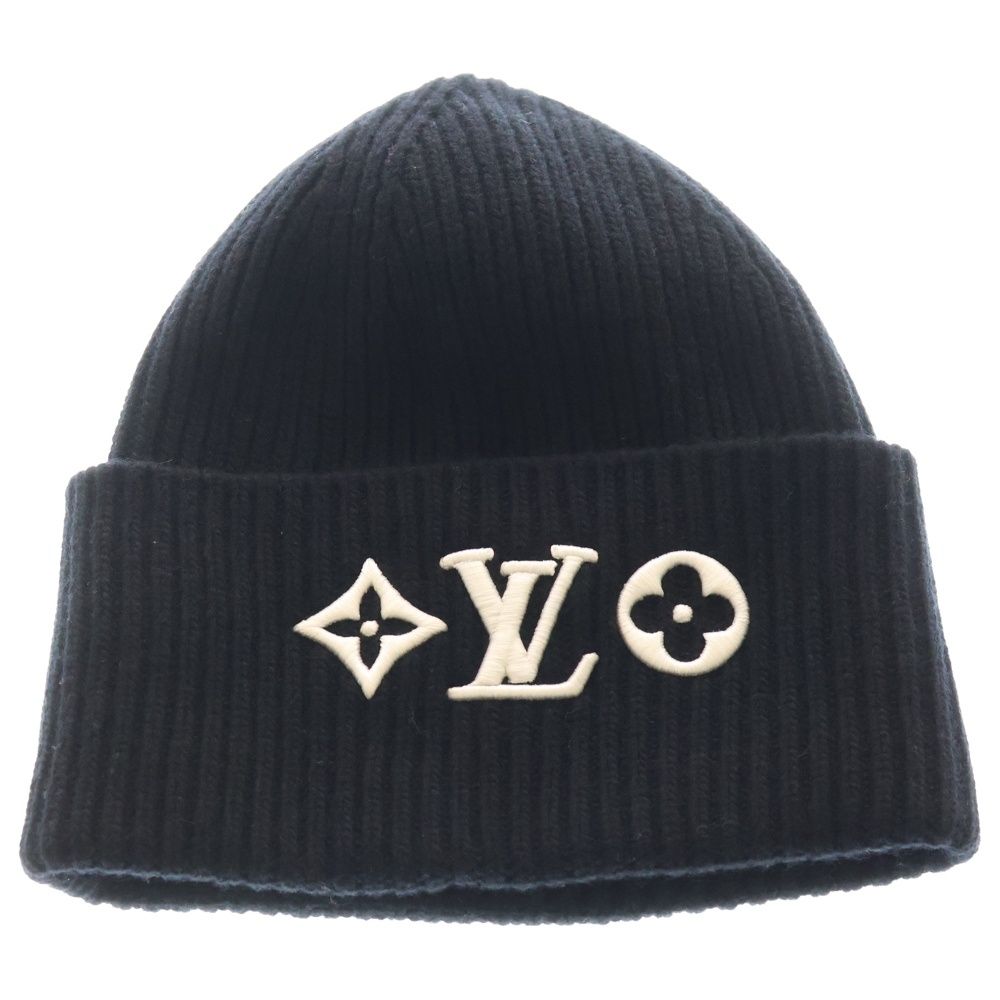 LOUIS VUITTON (ルイヴィトン) ビーニー LV ヘッドライン ノワール