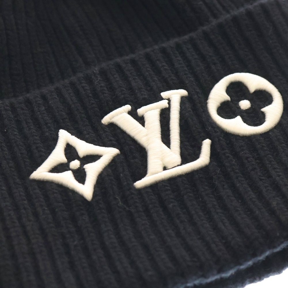 LOUIS VUITTON (ルイヴィトン) ビーニー LV ヘッドライン ノワール
