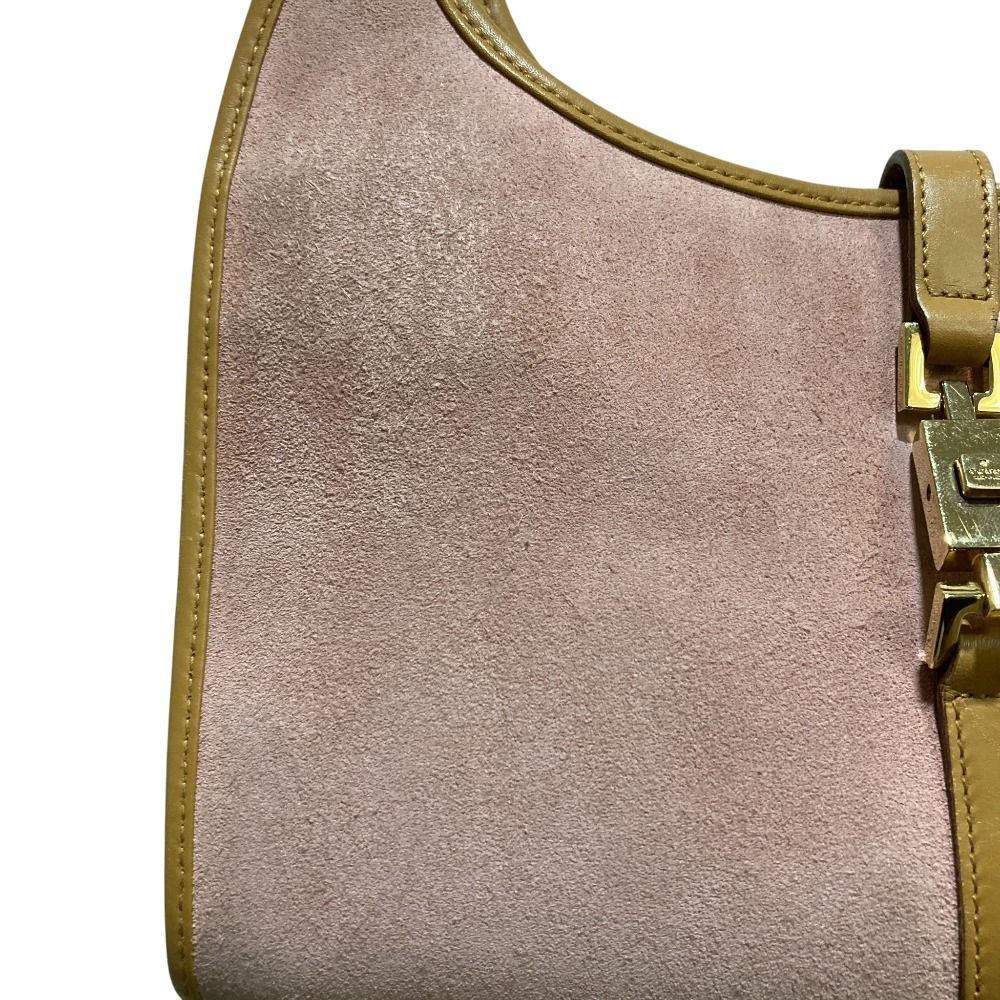 良品 GUCCI グッチ スエード ワンショルダーバッグ 002 1068 ピンク